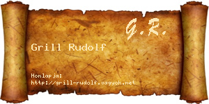 Grill Rudolf névjegykártya